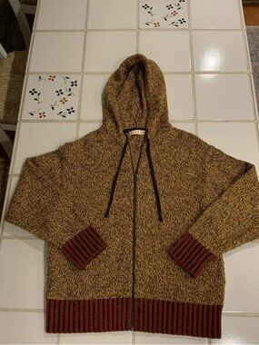 Marni x Uniqlo Mix Color Yarn Oversized Full-Zip Knit Hoodie XS